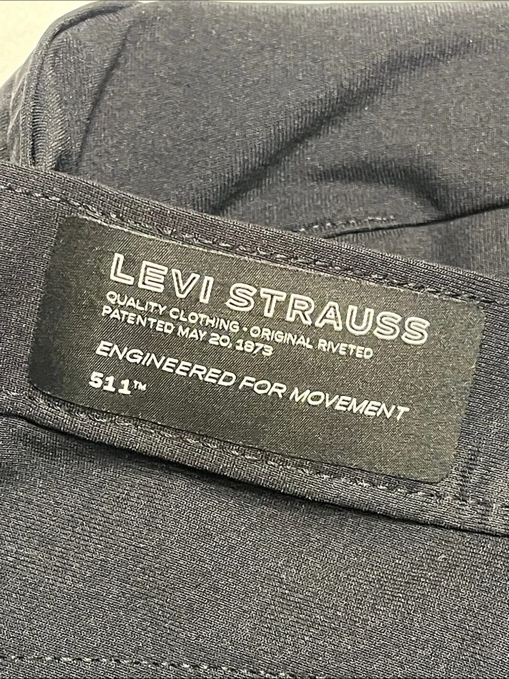 Levi’s 511 Engineered for Movement Black Stretch Pants W30 L32 Slim Fit